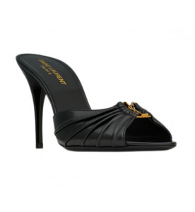 Saint Laurent БОСОНОЖКИ BABYLONE ИЗ ГЛАДКОЙ КОЖИ