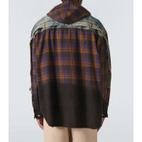 ACNE STUDIOS Рубашка из Хлопчатобумажной фланели с Вставками в клетку