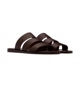 Loro Piana Мужские кожаные сандалии Naha Seawalk Slide