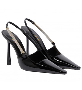 Saint Laurent Туфли-лодочки Blake из лакированной кожи с открытой пяткой