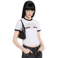 Gucci Футболка из хлопкового трикотажа с принтом