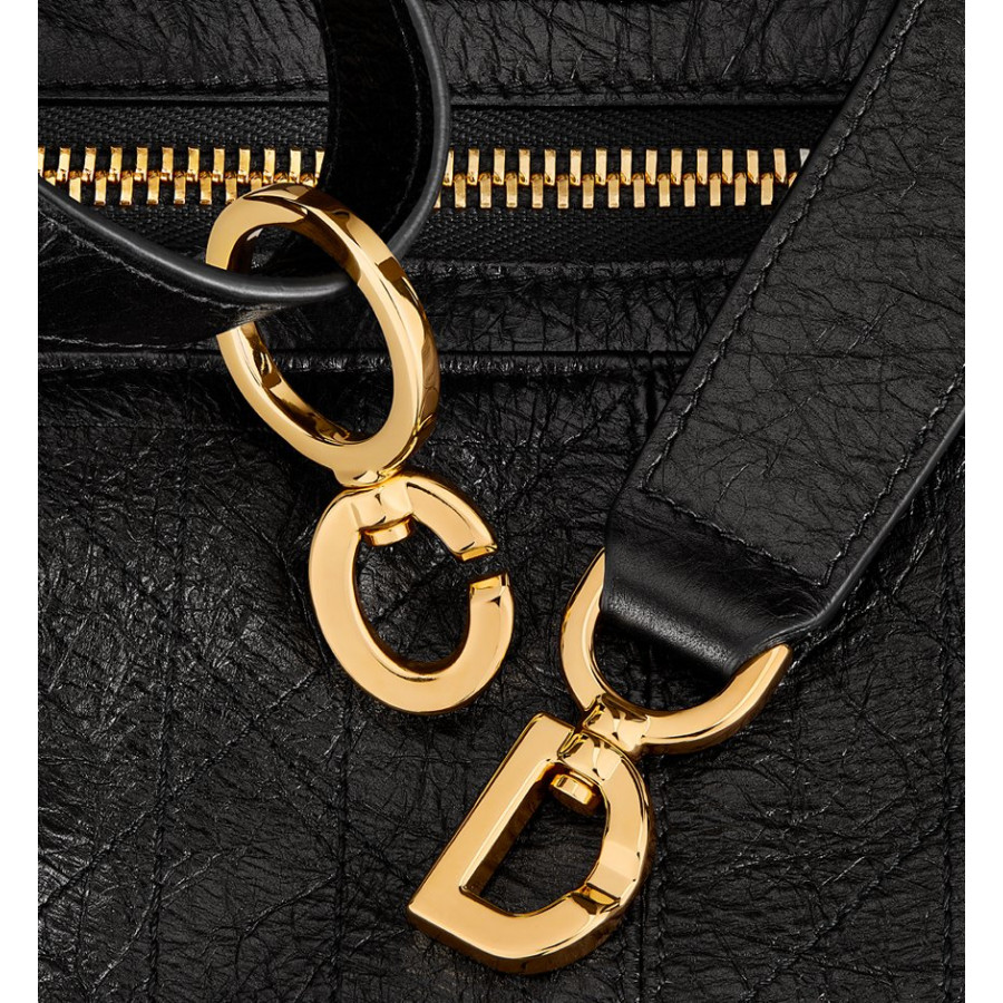 Dior Сумка D-Journey среднего размера из мятой телячьей кожи