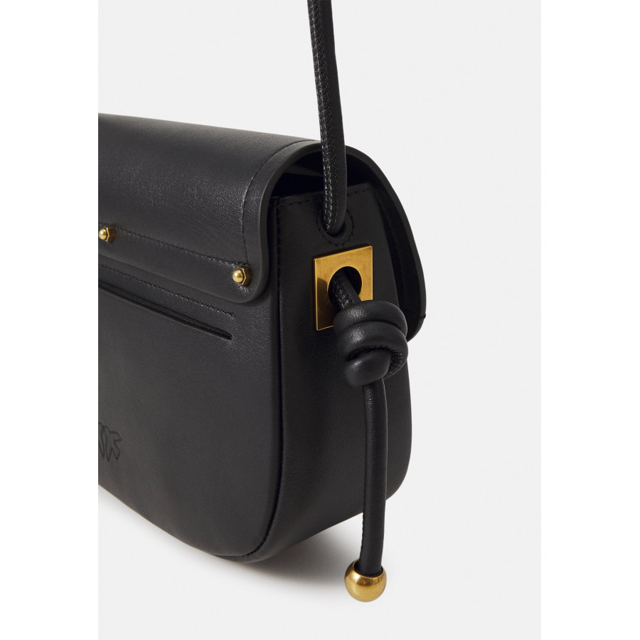 Pinko Маленькая сумка кросс-боди Saddle из кожи с декоративными узлами