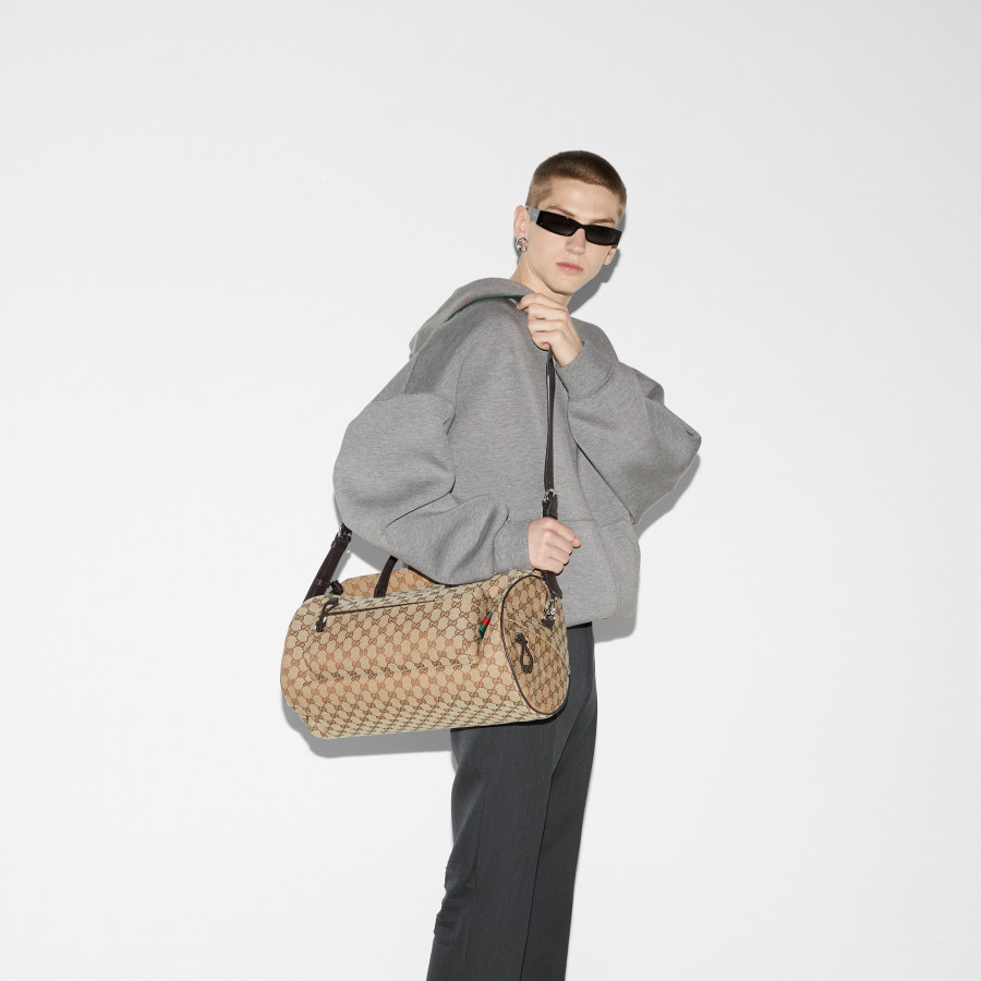 Gucci МАЛЕНЬКАЯ СУМКА-ДАФЛ ИЗ ТЕКСТИЛЯ GG