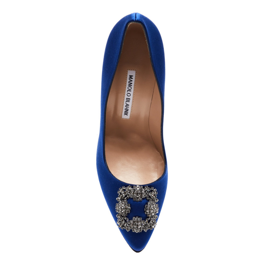 Manolo Blahnik Туфли королевского синего цвета Hangisi 105
