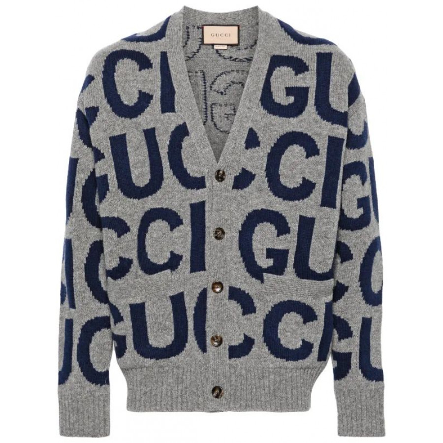 Gucci Кардиган из шерсти с логотипом-интарсией