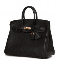 Hermes СУМКА BIRKIN 25 ИЗ КОЖИ СТРАУСА <br />