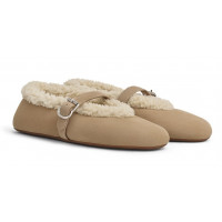 ALAIA БАЛЕТКИ ИЗ МЕРИНОСОВОЙ ОВЧИНЫ<br>