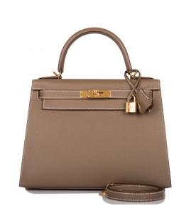 Hermes Сумка Kelly Sellier 28 Etoupe Epsom
