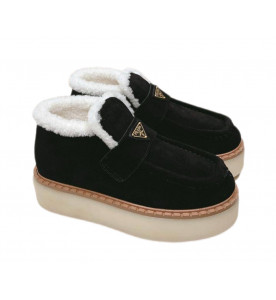 Prada Замшевые лоферы Suede с мехом