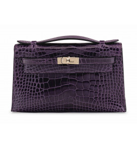 Hermes Миниатюрная сумка Kelly Pochette из кожи аллигатора