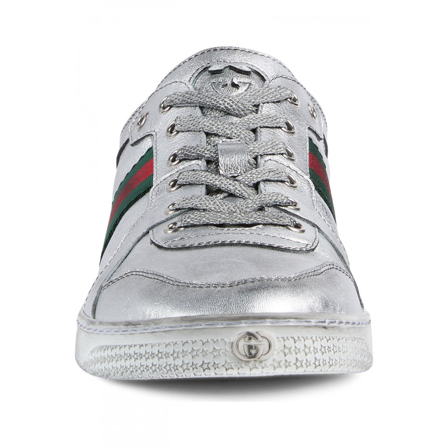 Gucci Кожаные кроссовки Stretch Metallic