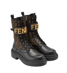 Fendi Байкерские ботинки из кожи