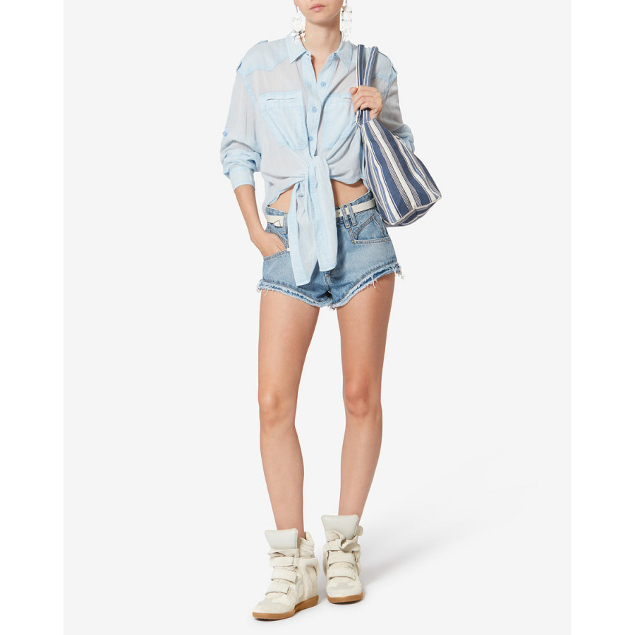Isabel Marant Кожаные кроссовки на танкетке Bekett