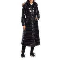 Moncler Пальто-пуховик из лисьего меха Hudson Lacquer Fox с отделкой из чёрного цвета