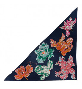 Hermes Платок треугольник Tulipomanie