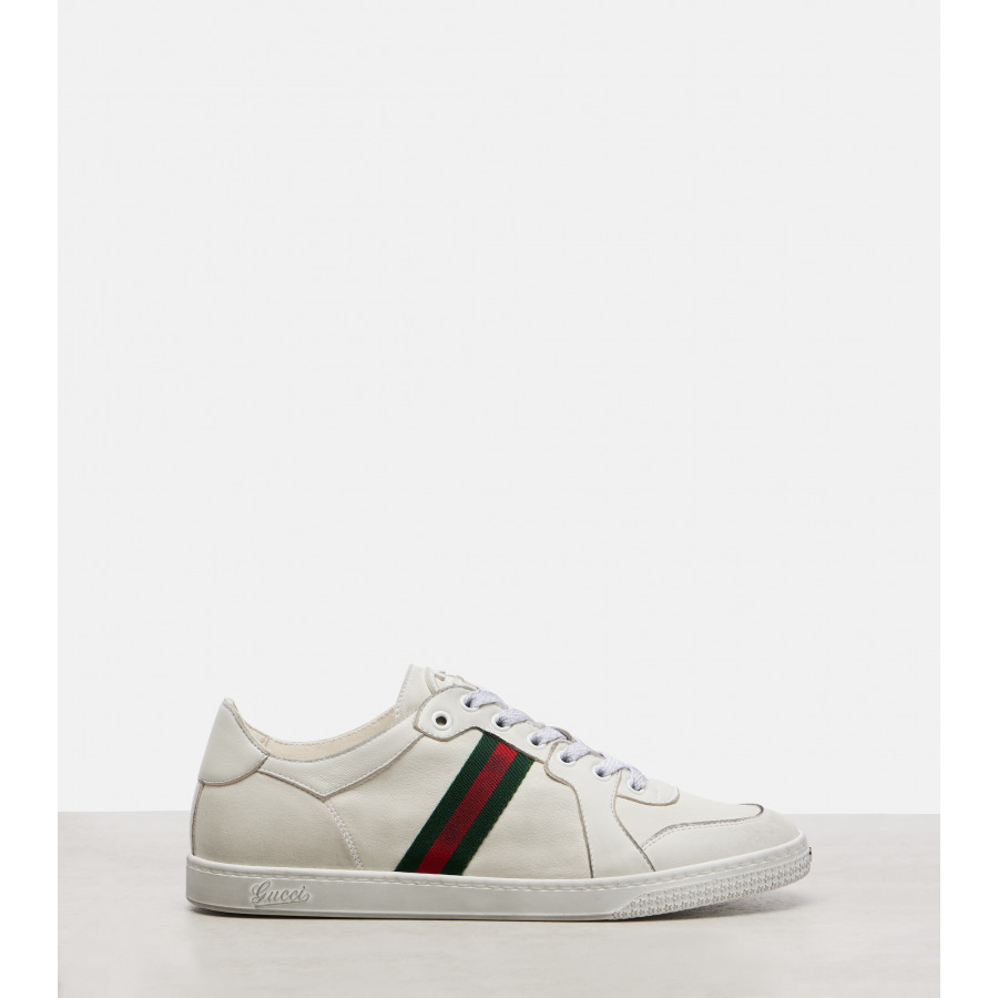Gucci Кожаные кроссовки Stretch Web Stripe