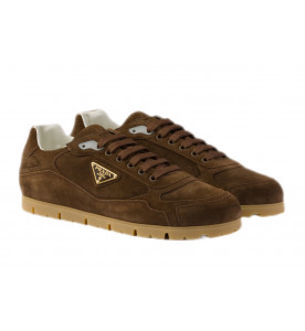 Prada Кроссовки Trail из стираной замши из телячьей кожи