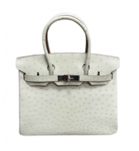 Hermes СУМКА BIRKIN 25 ИЗ КОЖИ СТРАУСА <br />