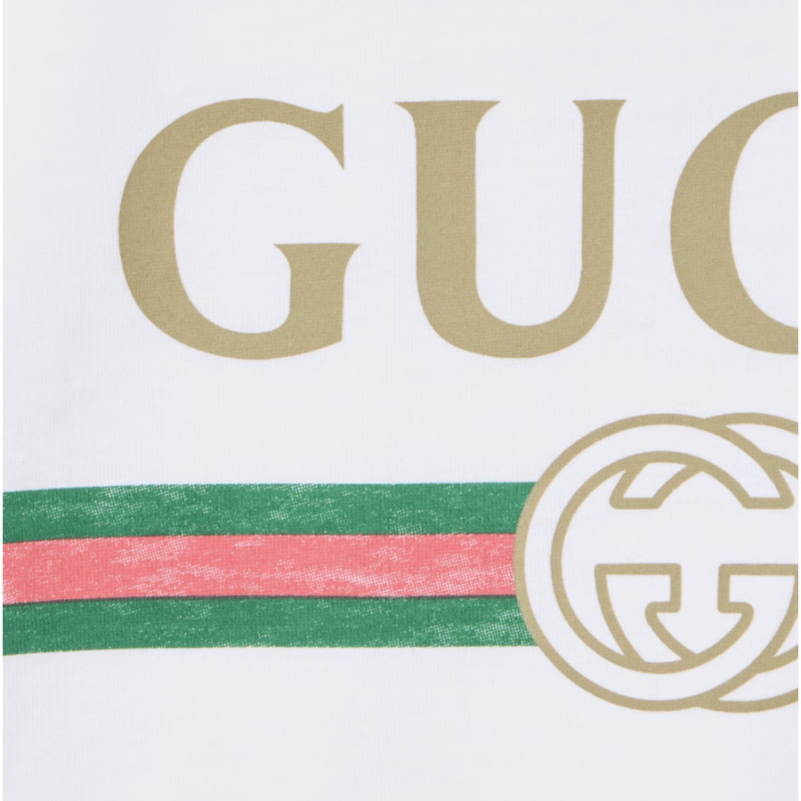 Gucci Футболка из хлопкового трикотажа с принтом