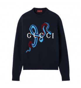Gucci СВИТЕР ИЗ ШЕРСТИ И КАШЕМИРА С ИНТАРСИЕЙ