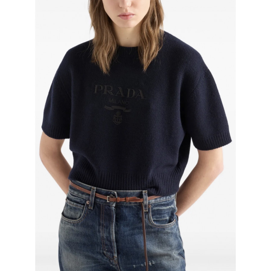 Prada Свитер из шерсти и кашемира с логотипом
