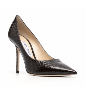 JIMMY CHOO Кожаные туфли Love 100 с тиснением под крокодила