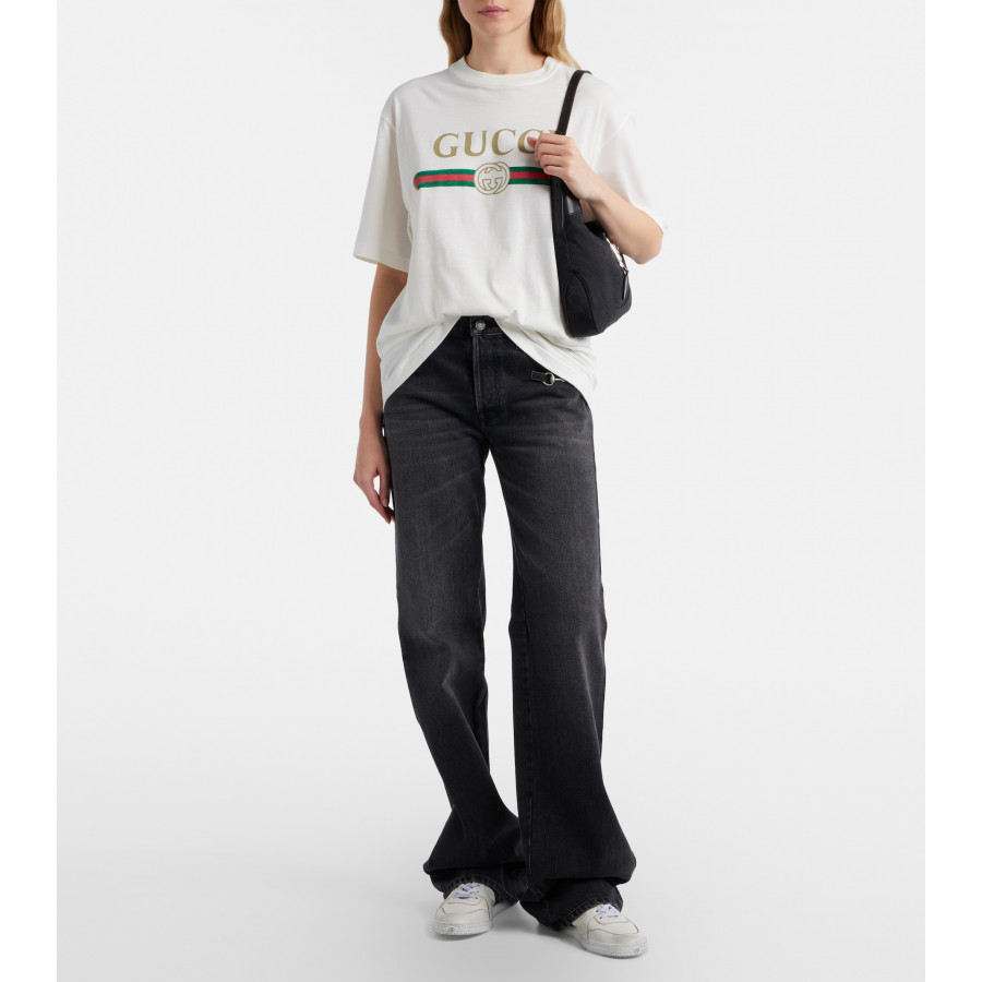 Gucci Кожаные кроссовки Stretch Web Stripe