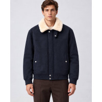 Brunello Cucinelli Замшевая куртка с воротником из овчины