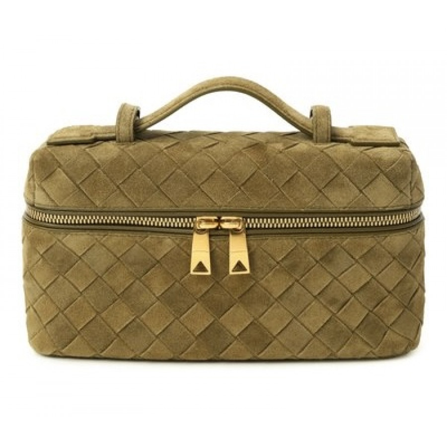 Bottega Veneta Миниатюрная замшевая сумка-тоут Bang Bang Vanity intrecciato