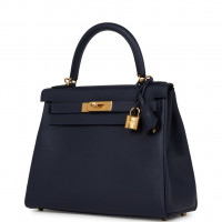 Hermes Сумка Kelly Retourne 28 Bleu Nuit Evercolor