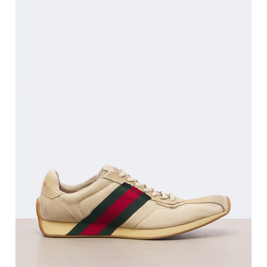 Gucci Женские кроссовки Tempo с замшевой отделкой
