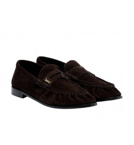 Saint Laurent Замшевые пенни-лоферы Le Loafer Cassandre