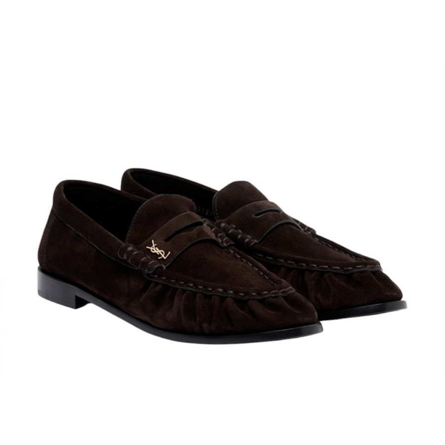 Saint Laurent Замшевые пенни-лоферы Le Loafer Cassandre