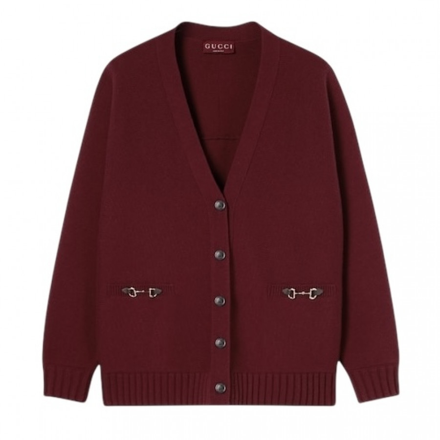 Gucci Кардиган из кашемира и шерсти с зажимом