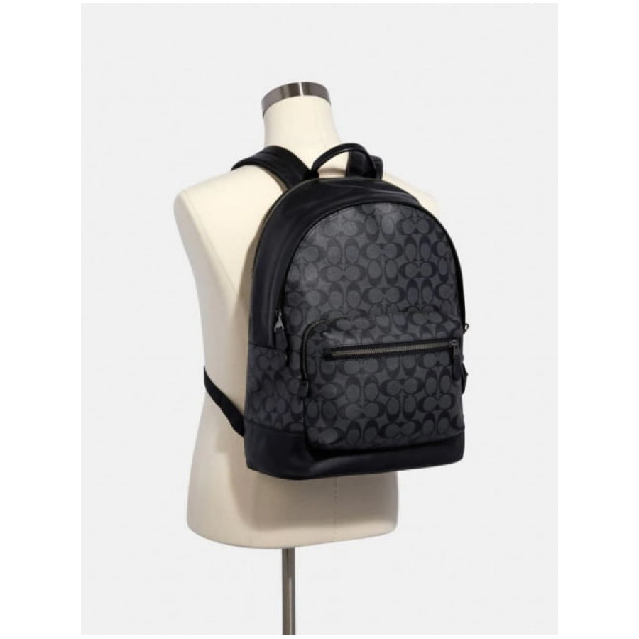 Coach Рюкзак West Backpack 2736 In Signature Canvas Large