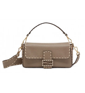 Fendi Сумка из зернистой кожи серого цвета