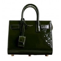 Saint Laurent СУМКА SAC DE JOUR ИЗ ЛАКИРОВАННОЙ КОЖИ NANO