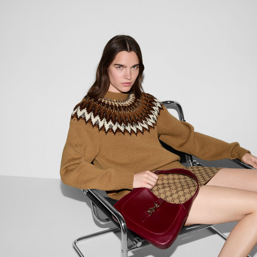 Gucci СВИТЕР ИЗ ШЕРСТИ С ЖАККАРДОВЫМ НОРВЕЖСКИМ УЗОРОМ