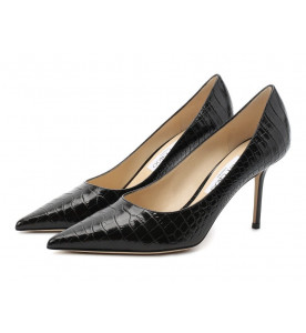 JIMMY CHOO Кожаные туфли Love 85 с тиснением под крокодила