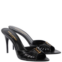 Saint Laurent Кожаные лакированные мюли Babylone