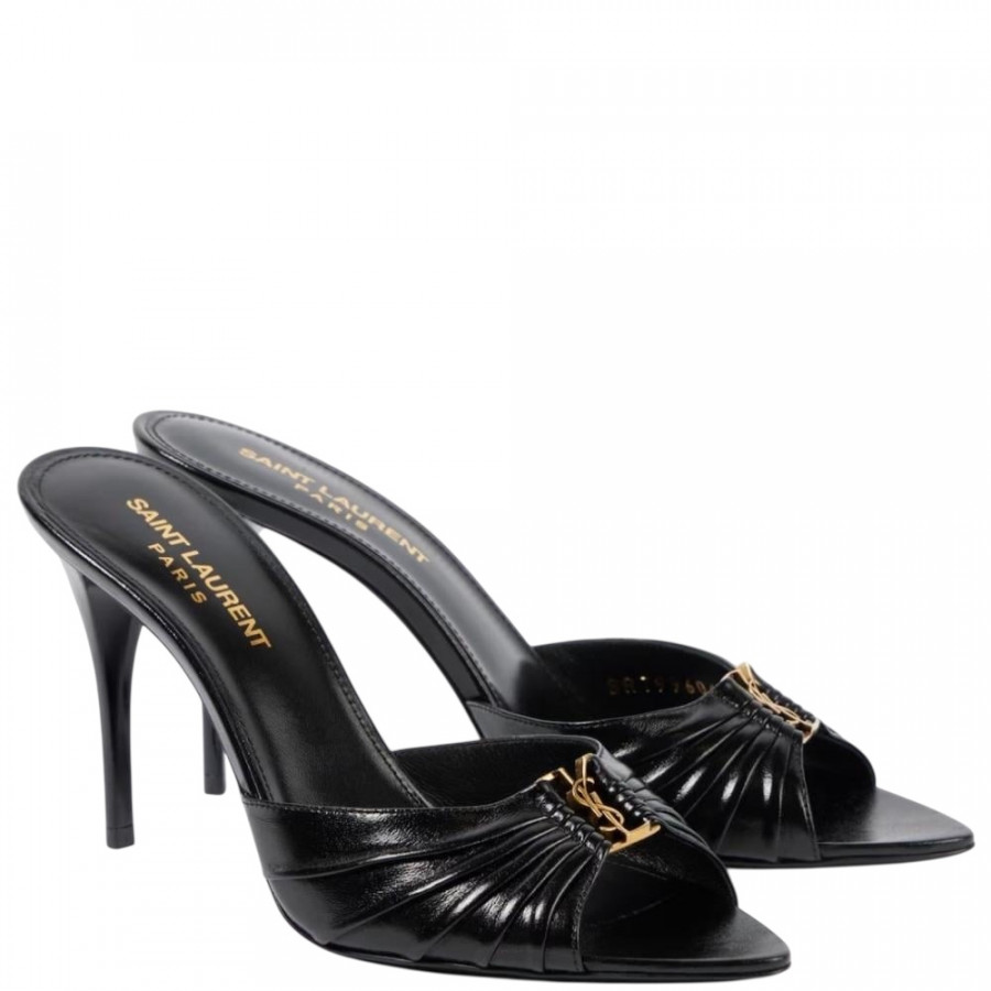 Saint Laurent Кожаные лакированные мюли Babylone