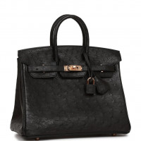Hermes СУМКА BIRKIN 25 ИЗ КОЖИ СТРАУСА <br />
