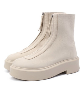The Row Кожаные ботинки Zipped Boot I