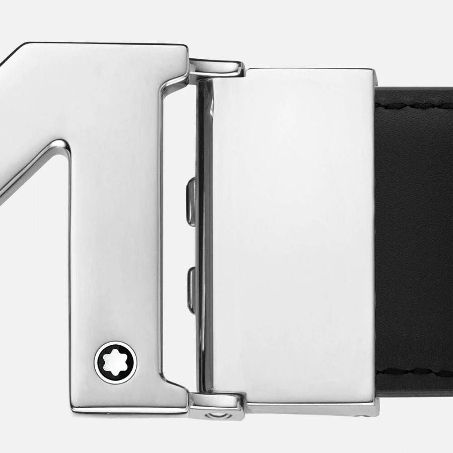 MONTBLANC РЕМЕНЬ С ПРЯЖКОЙ M С ПАЛЛАДИЕВЫМ НАПЫЛЕНИЕМ
