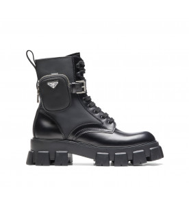 Prada Ботинки Monolith из кожи и нейлона
