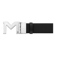 MONTBLANC РЕМЕНЬ С ПРЯЖКОЙ M С ПАЛЛАДИЕВЫМ НАПЫЛЕНИЕМ
