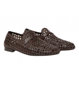 Loro Piana Лоферы из плетеной кожи Leon