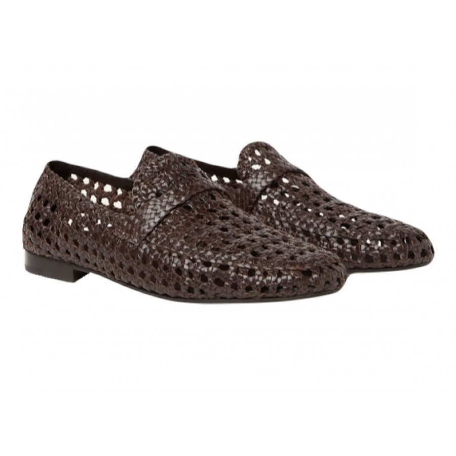 Loro Piana Лоферы из плетеной кожи Leon