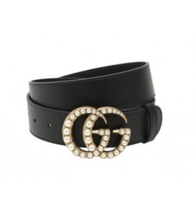 Gucci Ремень с жемчужной пряжкой GG